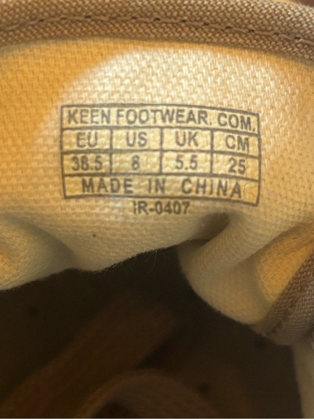 Keen Ventura Canvas Hiking Low Shoe, Size US8, EU 38.5, UK 5.5, CM 25 - Picture 11 of 15
